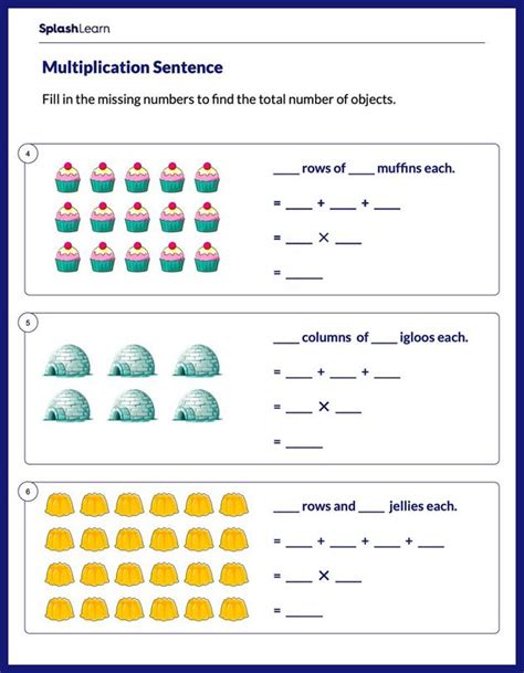 Multiply Using Repeated Addition For Arrays Math Worksheets Worksheets Library