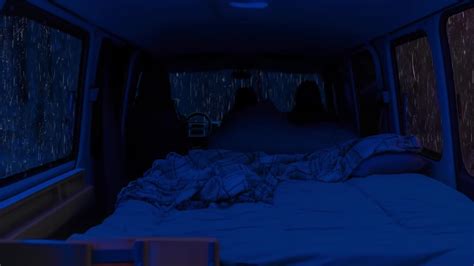 Rain On Car Roof Sleep In A Camping Car In Heavy Rain And