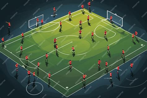 Premium AI Image | a cartoon illustration of a soccer field with a ...