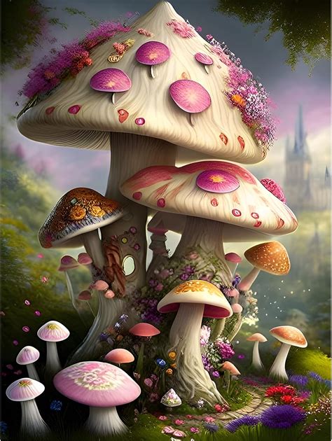 Amazon Mogtaa Mushroom Diamond Painting Kits For Adults Colorful