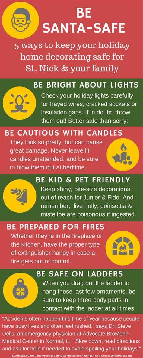 Infographic 5 Simple Tips For Safe Holiday Decorating Health Enews