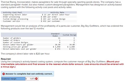 Solved Thermal Rising Incorporated Makes Paragliders For Chegg