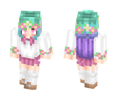 Download Cute Flower Anime Girl Minecraft Skin For Free