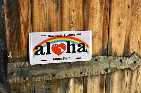 Hawai I License Plate Signs Alohatoerings