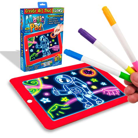 Tabla Para Dibujo Luz Led Magic Pad Marcadores Plantilla Luegopago