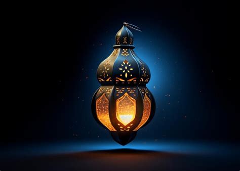 Premium Photo Lantern On Wooden Table With Bokeh Background Ramadan