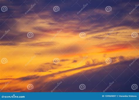 Beautiful Stormy Sunset Sky. Cloudy Abstract Background. Sunset Colors ...