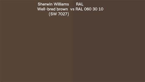 Sherwin Williams Well Bred Brown Sw 7027 Vs Ral Ral 060 30 10 Side By