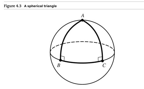 3. Let ABC be the spherical triangle shown in Figure | Chegg.com