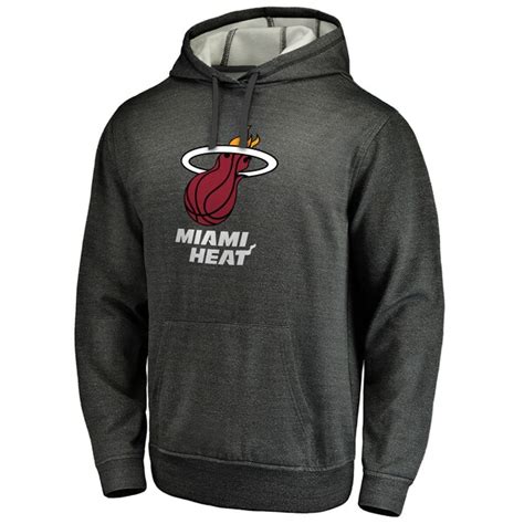 Men's Miami Heat Heathered Gray Performance Pullover Hoodie - NBA Store