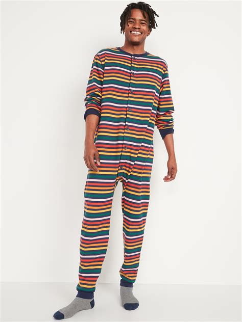 Matching Printed Thermal Pajama One Piece For Men Old Navy