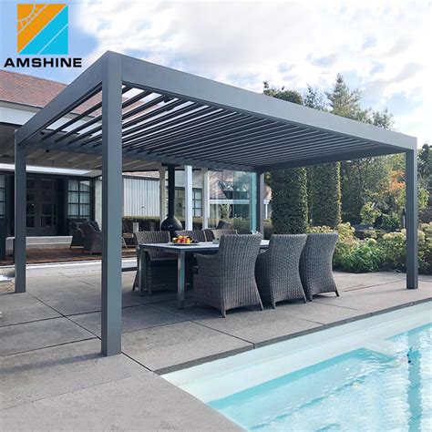 Gazebo Pagola Bioclimatic Motorized Outdoor Modern Pergola Aluminium