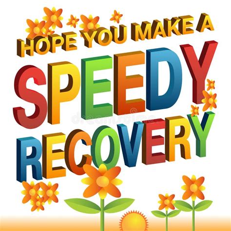 Hope You Make A Speedy Recovery Message Stock Vector Image 71012863