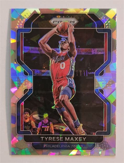 Prizm Basketball Silver Cracked Ice Tyrese Maxey Philadelphia