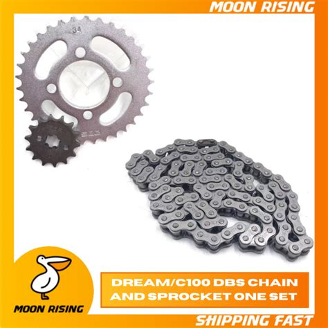 DREAM C100 DBS CHAIN AND SPROCKET ONE SET FOR DREAM C100 MOTORCYCLE