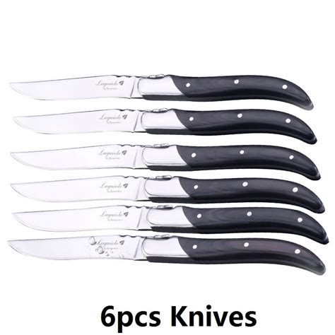 6pcs 87 Laguiole Style Steak Knife Stainless Ste Grandado