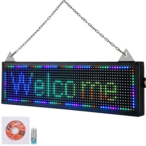 Vevor Led Scrolling Sign X Wifi Usb Control Full Color P