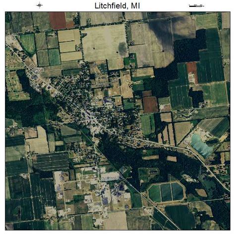 Aerial Photography Map of Litchfield, MI Michigan