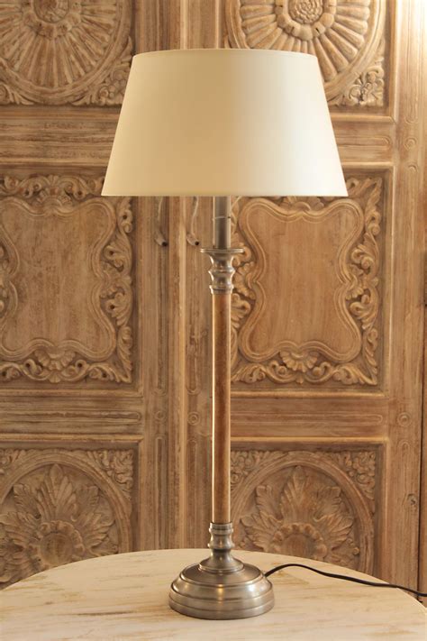 LAMPA STOŁOWA DREWNO METAL 59 CM IndigoDecor