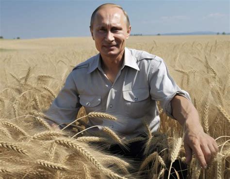 Vladimir Putin In Un Campo Di Grano Immagine Creata Con Midjourney 2