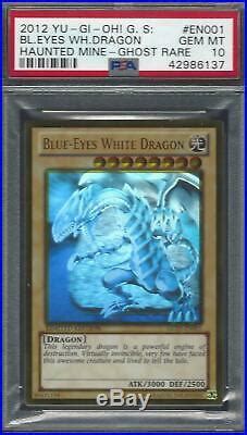 Yugioh Blue Eyes White Dragon Ghost Rare Gld En Psa Gem Mint Pop