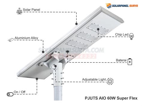 Jual Lampu Jalan Pju Solar Cell All In One Watt Super Flex