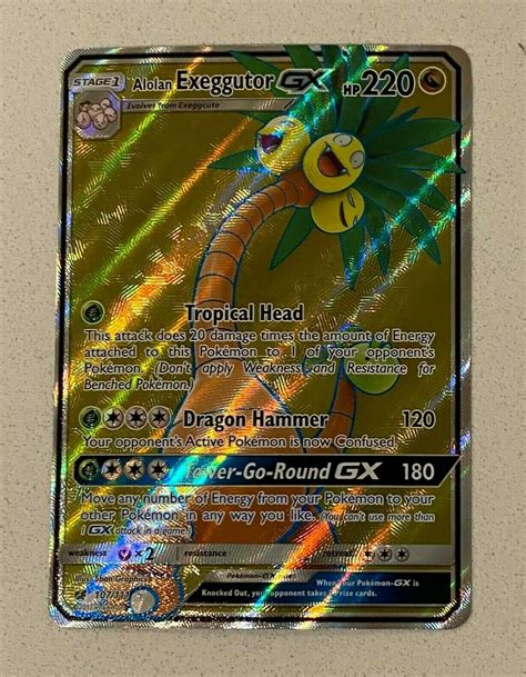 Alolan Exeggutor Gx Full Art Ultra Rare Holo Mint Pokemon Crimson