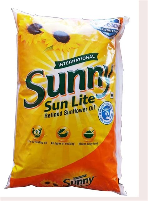 Sunny Sun Lite Refined Sunflower Oil Packaging Size 1 Litre