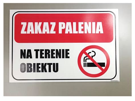 Tabliczka ZAKAZ PALENIA NA TERENIE OBIEKTU 60X40cm BBFC 133D0