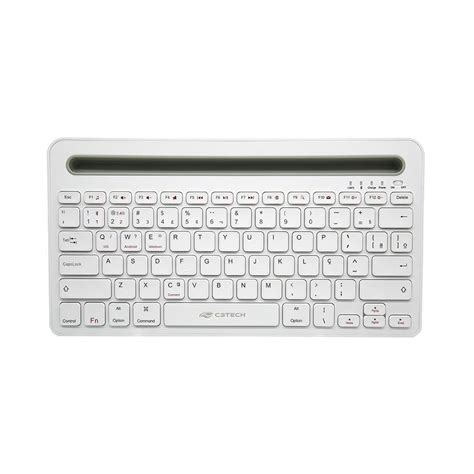 Teclado Sem Fio Bluetooth C3tech K BT100WH Abnt2 Branco Shopee Brasil