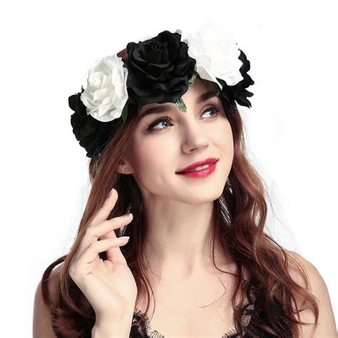 White Big Flower Headband Headdecor