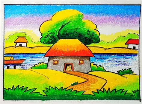 village drawing 9