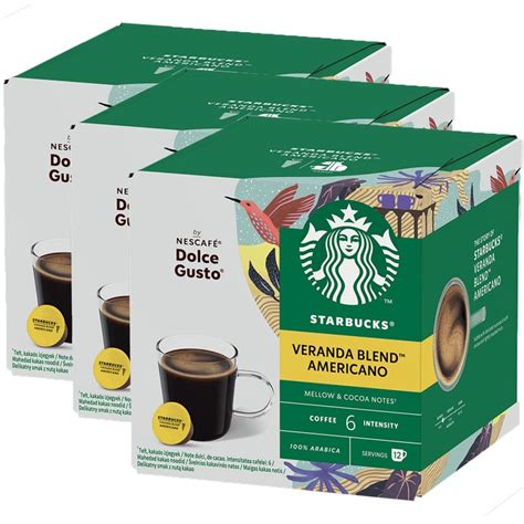 Set 3x Capsule Nescafé Dolce Gusto Starbucks Veranda 36 Capsule 306g