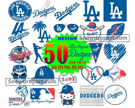 50 Los Angeles Dodgers Svg Bundle Dodgers Logo Svg