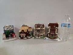 4 Ceramic Christmas Village Buildings Trice Auctions