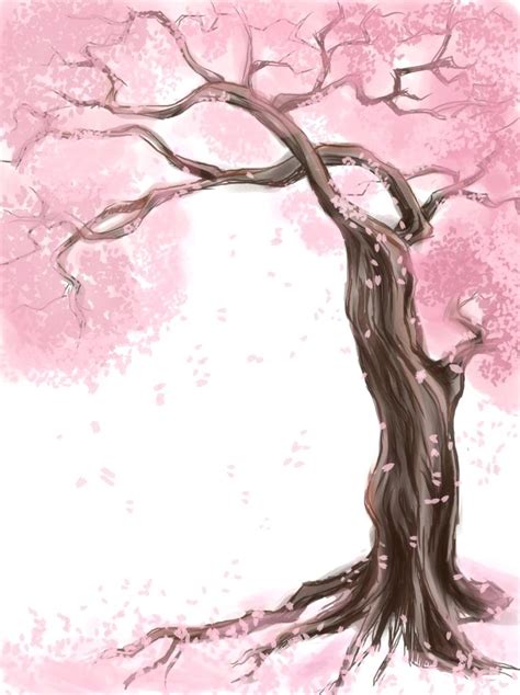 Cherry Blossom Tree Drawing Easy at PaintingValley.com | Explore ...