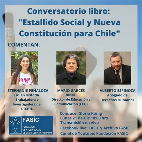 Te Invitamos Al Conversatorio Sobre El Libro “estallido Social Y Nueva