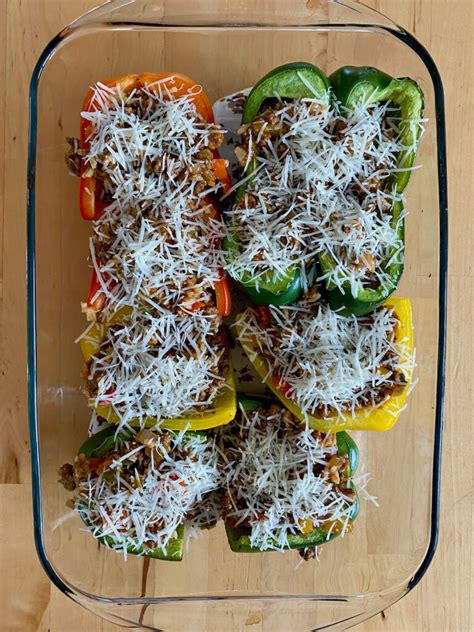 Italian Style Stuffed Peppers Without Tomato Sauce Everyday Homemade