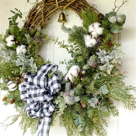 Diy Farmhouse Christmas Wreath Unoriginal Mom