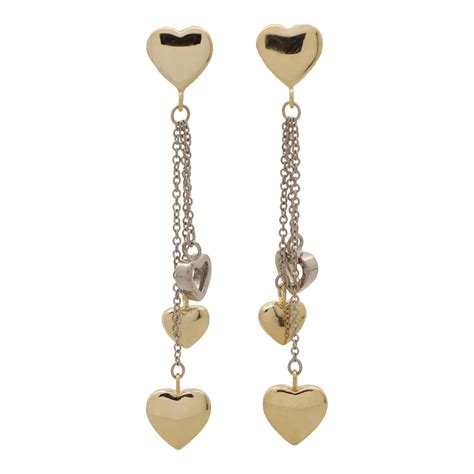 Vintage Tiffany And Co Heart Drop Earrings At Susannah Lovis Jewellers