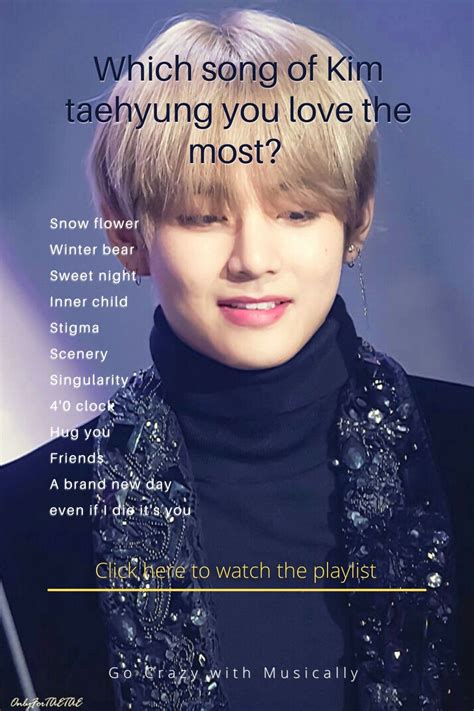 Kim Taehyung playlist_BTS V songs | Taehyung, Bts song lyrics, V quote