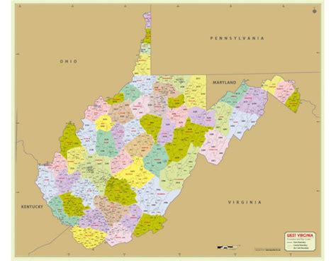 West Virginia Zip Code Map | Virginia Map