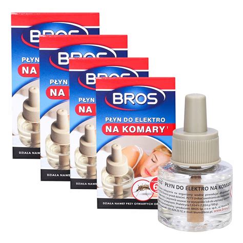 Bros Płyn Do Elektro Fumigatora Komary Zapas Wkład 4 szt Bros