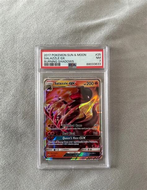 Pok Mon Card Burning Shadows Salazzle Gx Psa Ebay