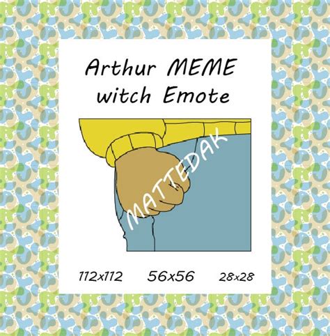 Arthur the Aardvark MEME Twitch Emote - Etsy