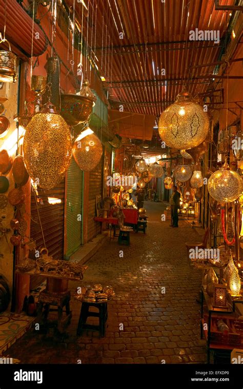 Lanterns Medina Marrakech Souk Unesco World Heritage Site Morocco