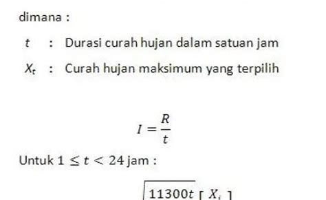 Rumus Satuan Intensitas Hujan Perhitungan Dan Contoh Soal Otosection