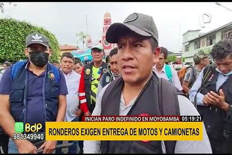 Moyobamba más de 3 mil ronderos acatan paro indefinido exigiendo