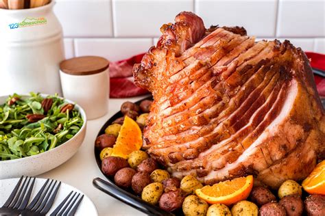 Orange Maple Syrup Glazed Baked Ham Recipe