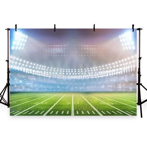 Football Field Backdrop Spotlights Sport Stadium Background For Pictur